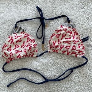 Sperry Lobster Print Bikini Top